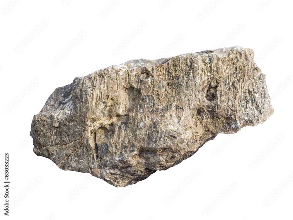 big granite rock stone, isolated on white big granite rock stone, isolated on white