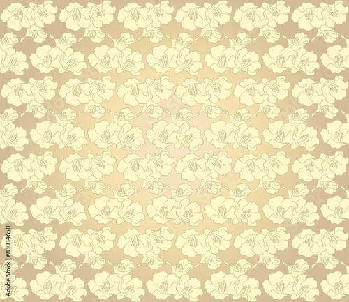 Gold flower seamless pattern