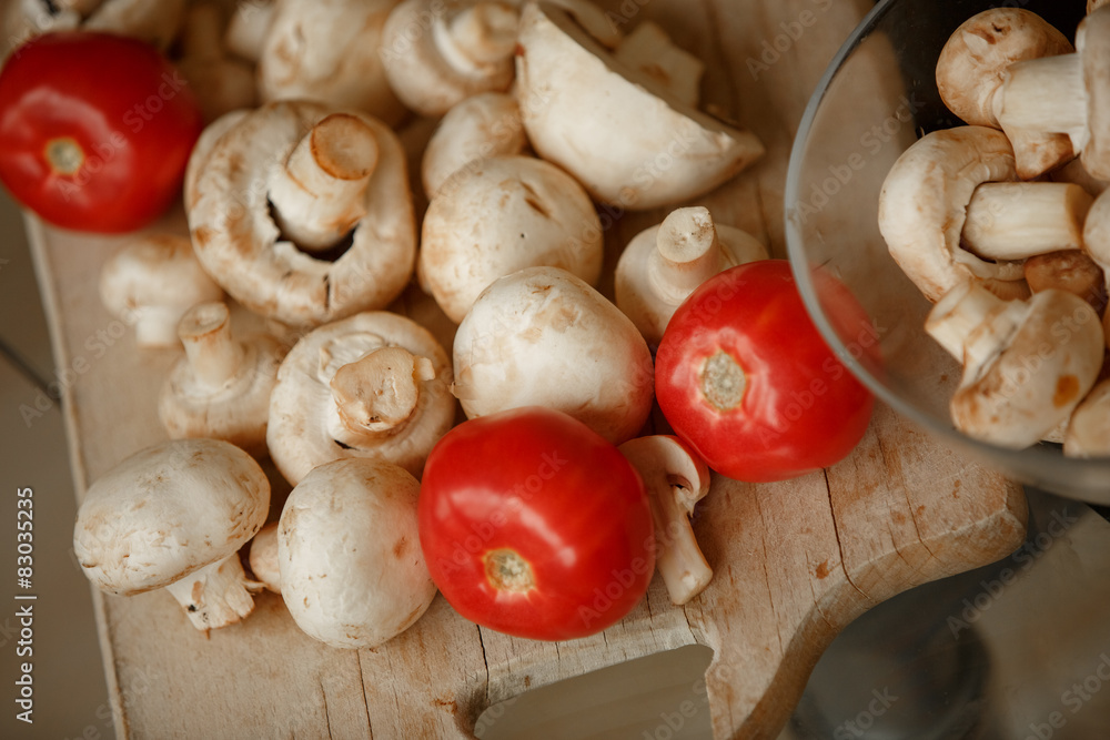 mushrooms champignon tomato white mushroom mushrooms champignon tomato white mushroom
