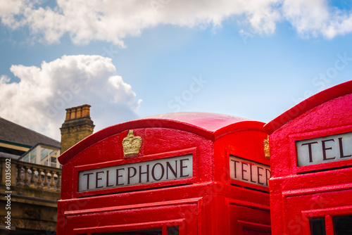 Red British telephone