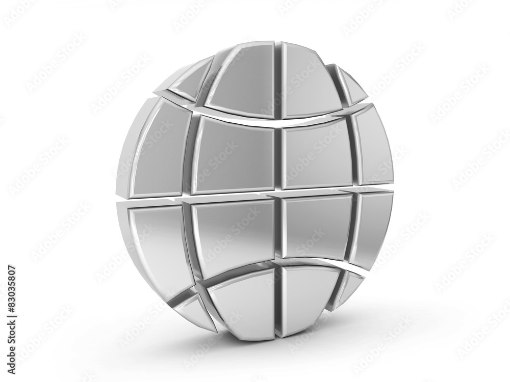 silver globe symbol silver globe symbol