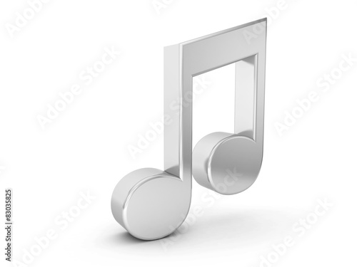 silver music note symbol