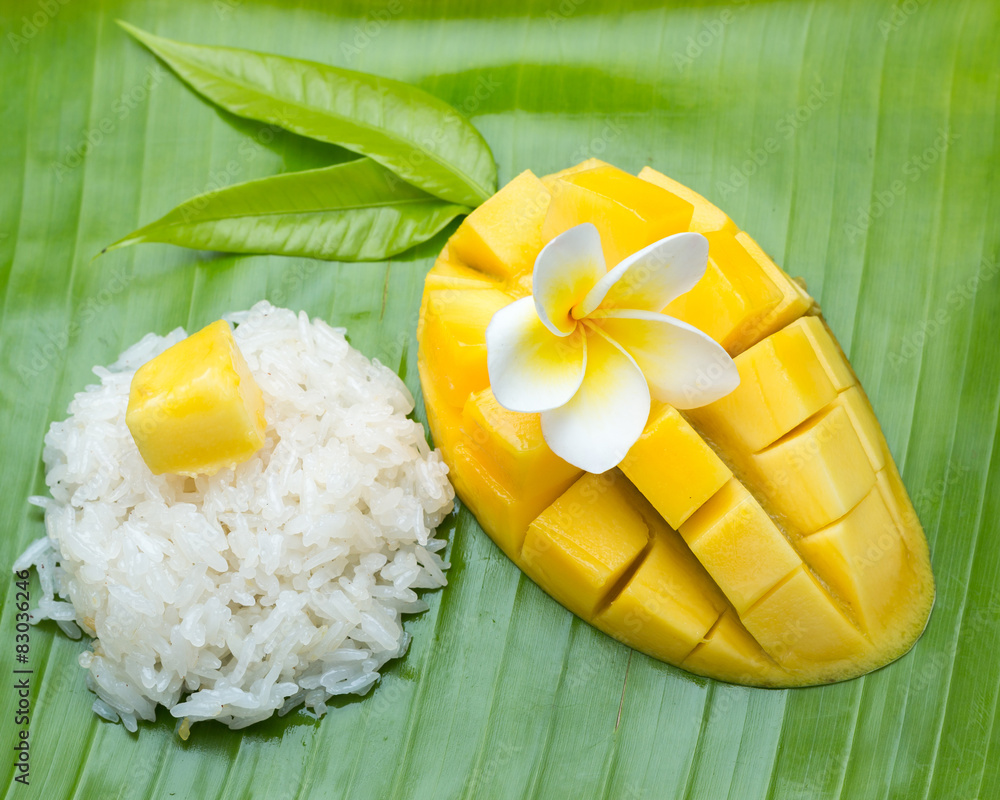 Sweet mango with sticky rice Sweet mango with sticky rice