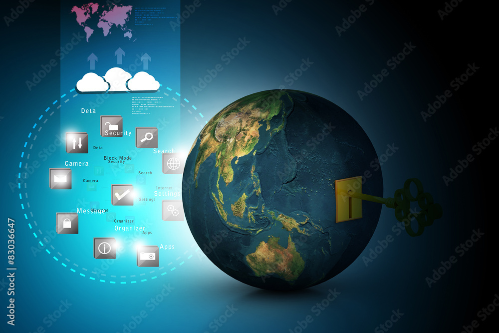 Fototapeta premium Key of the world