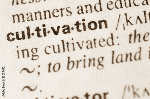 Dictionary definition of word cultuvation
