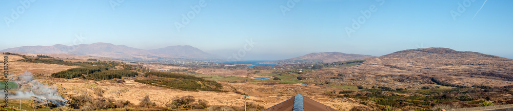 Panoramic view landscape at Fairhead (Ceann Oonaigh) Ireland