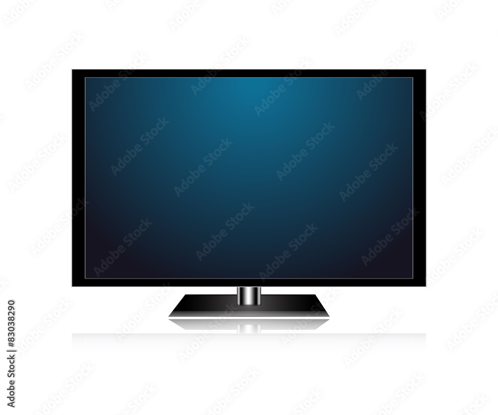 Screen with reflection vector illustration