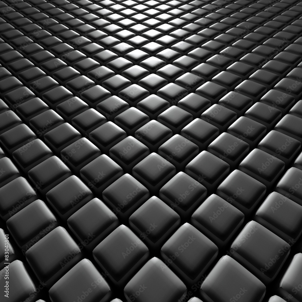 Fototapeta premium 3d illustration of black cubes