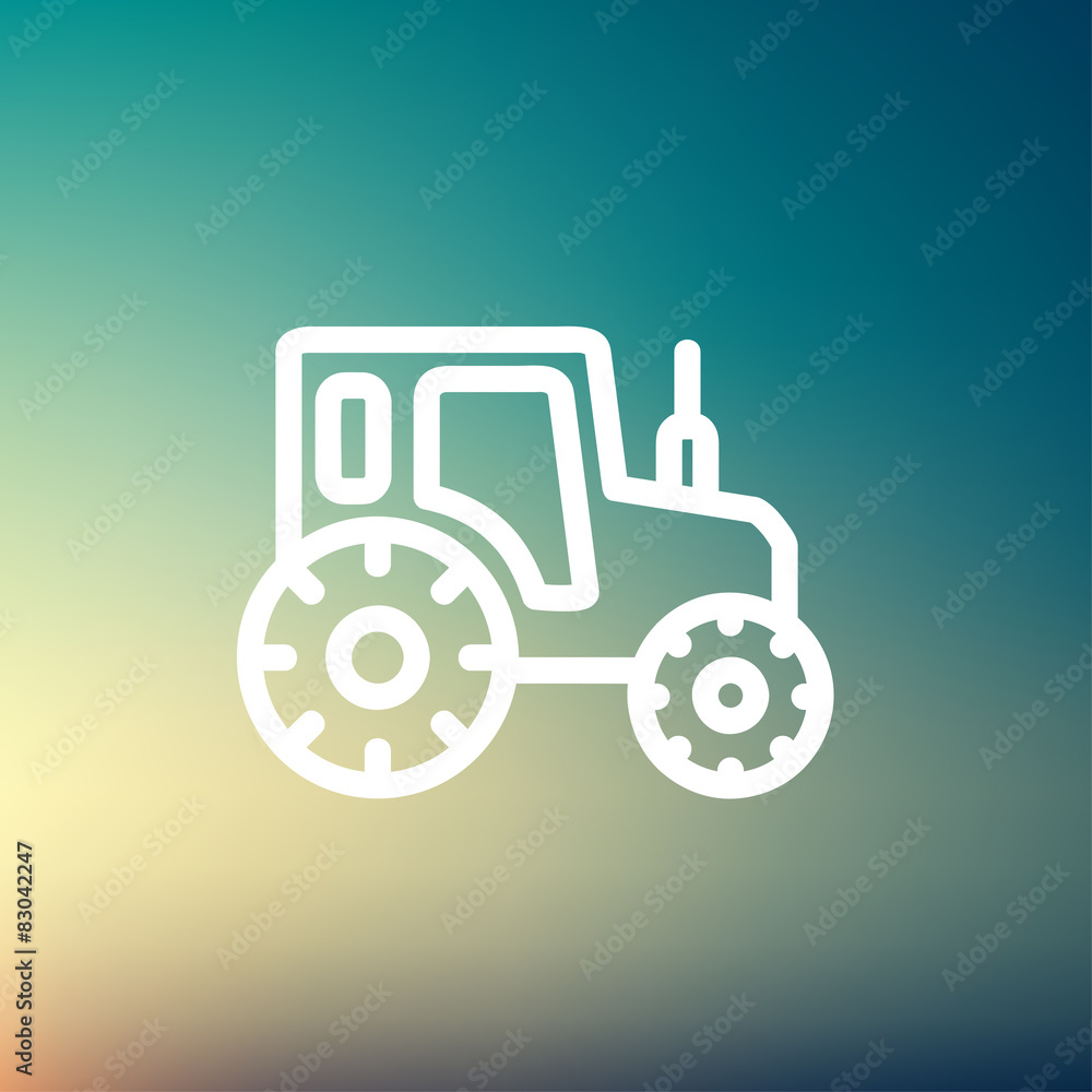 Offroad car thin line icon Offroad car thin line icon