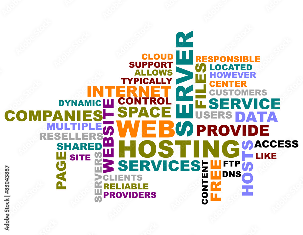 web hosting serves wordcloud 