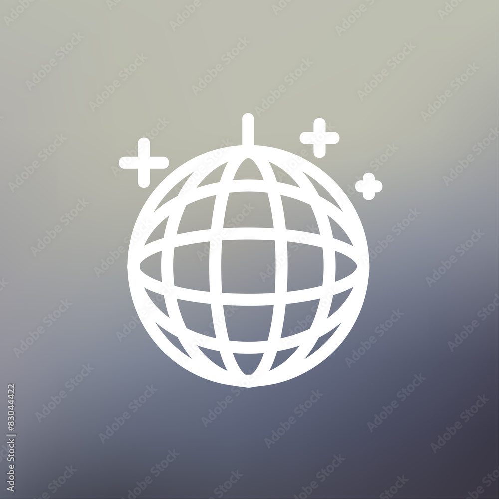 Disco ball thin line icon Disco ball thin line icon