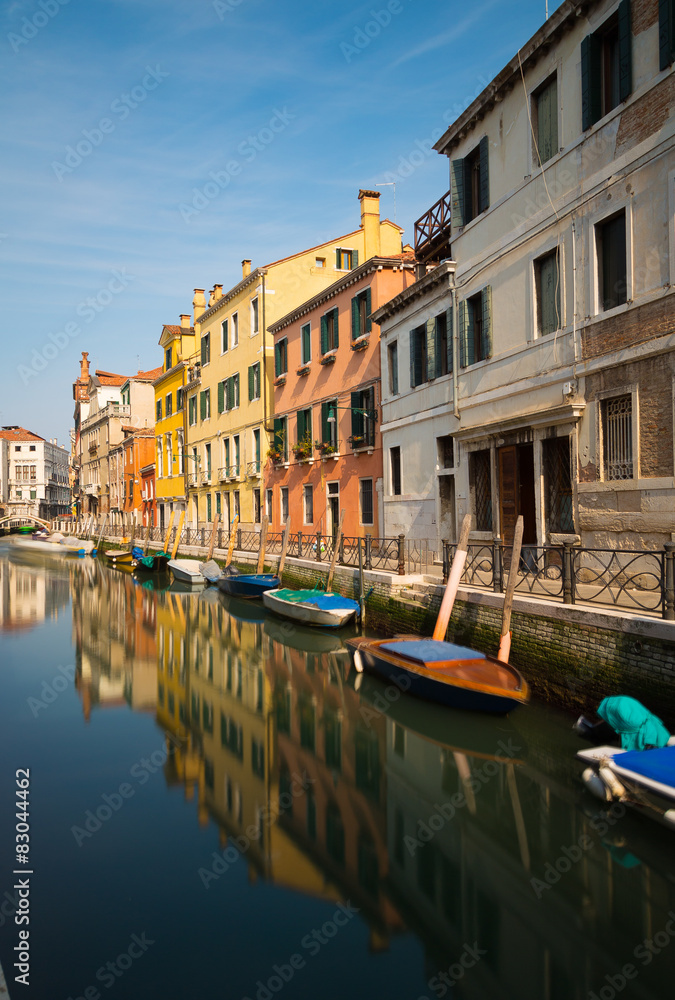 Colourful buildings in Venice