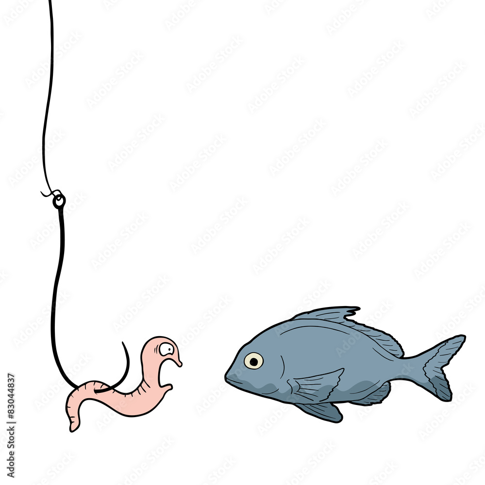 Obraz premium worm and fish