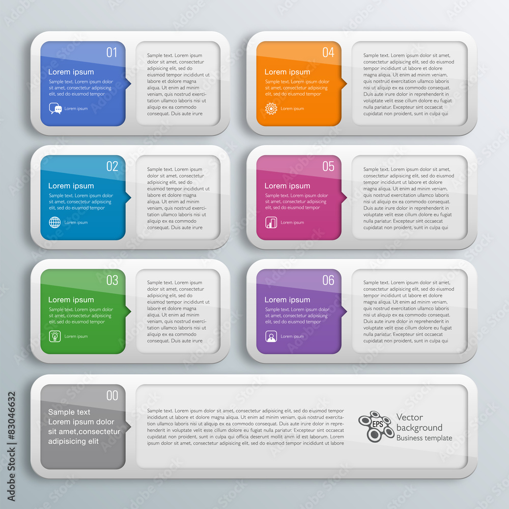 Infographics Web Banner & Label Design #6-Step Process