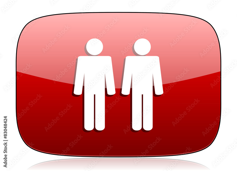 couple red glossy web icon couple red glossy web icon