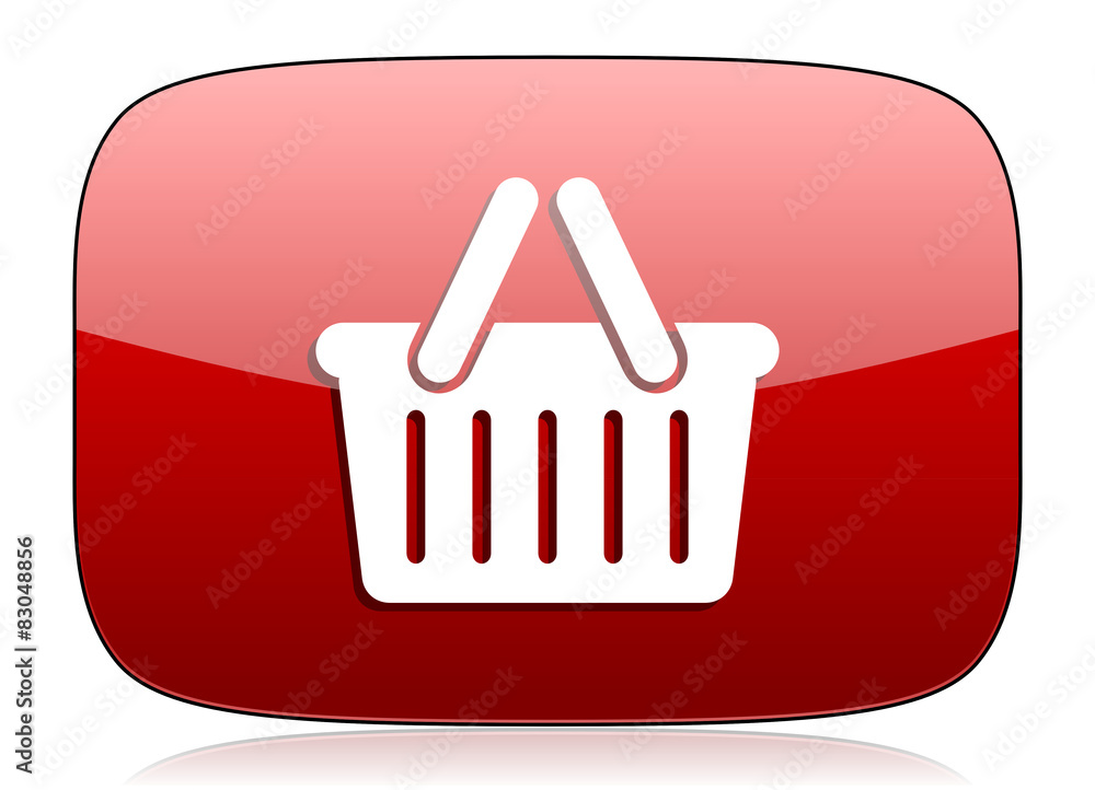 cart red glossy web icon cart red glossy web icon
