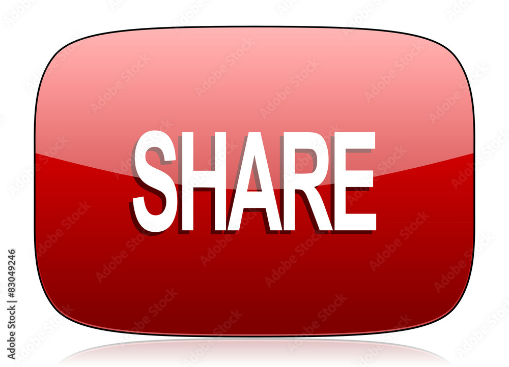 share red glossy web icon share red glossy web icon