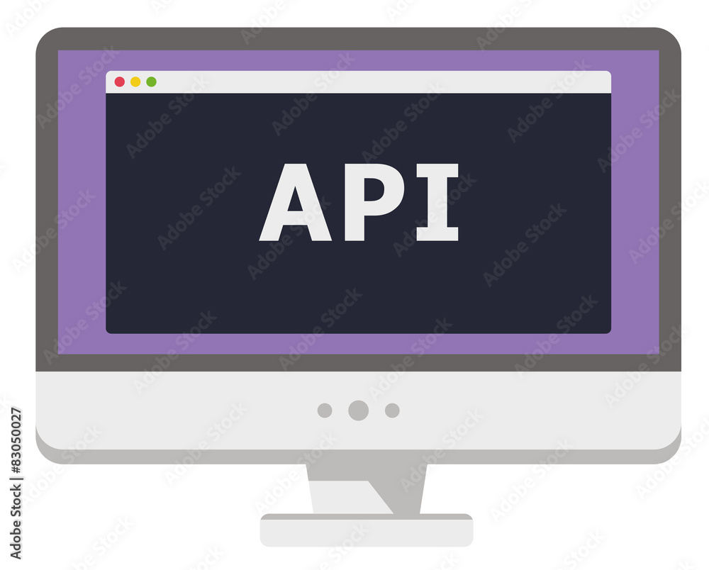 vector illustration of personal computer display showing window vector illustration of personal computer display showing window
