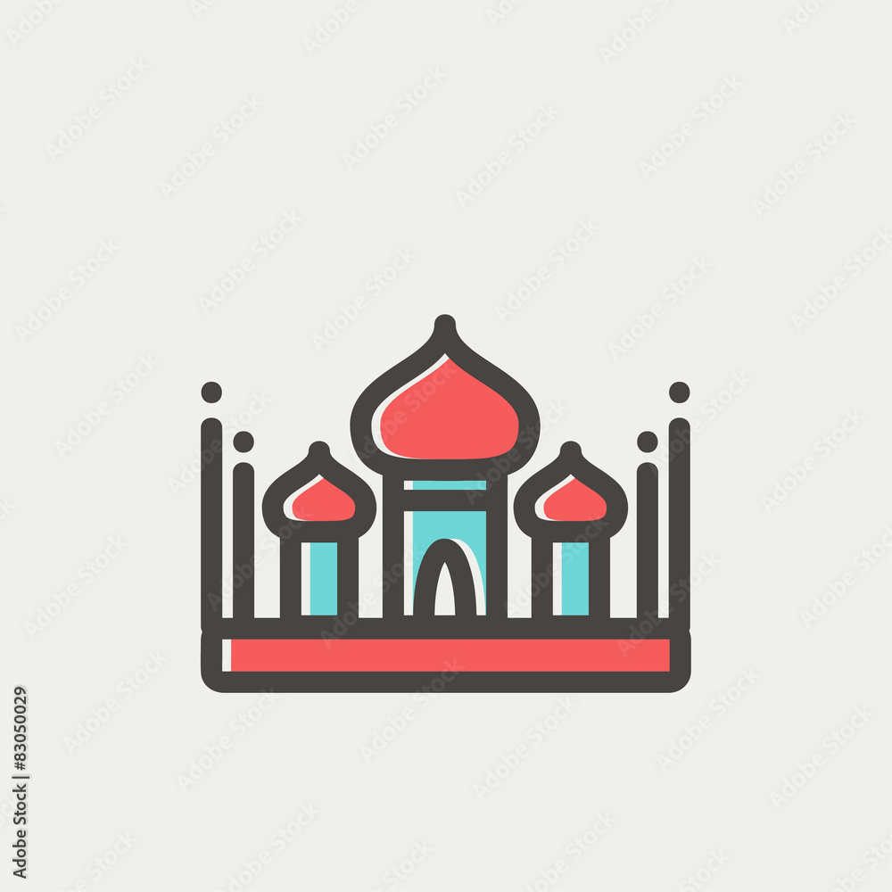 Saint basil cathedral thin line icon Saint basil cathedral thin line icon