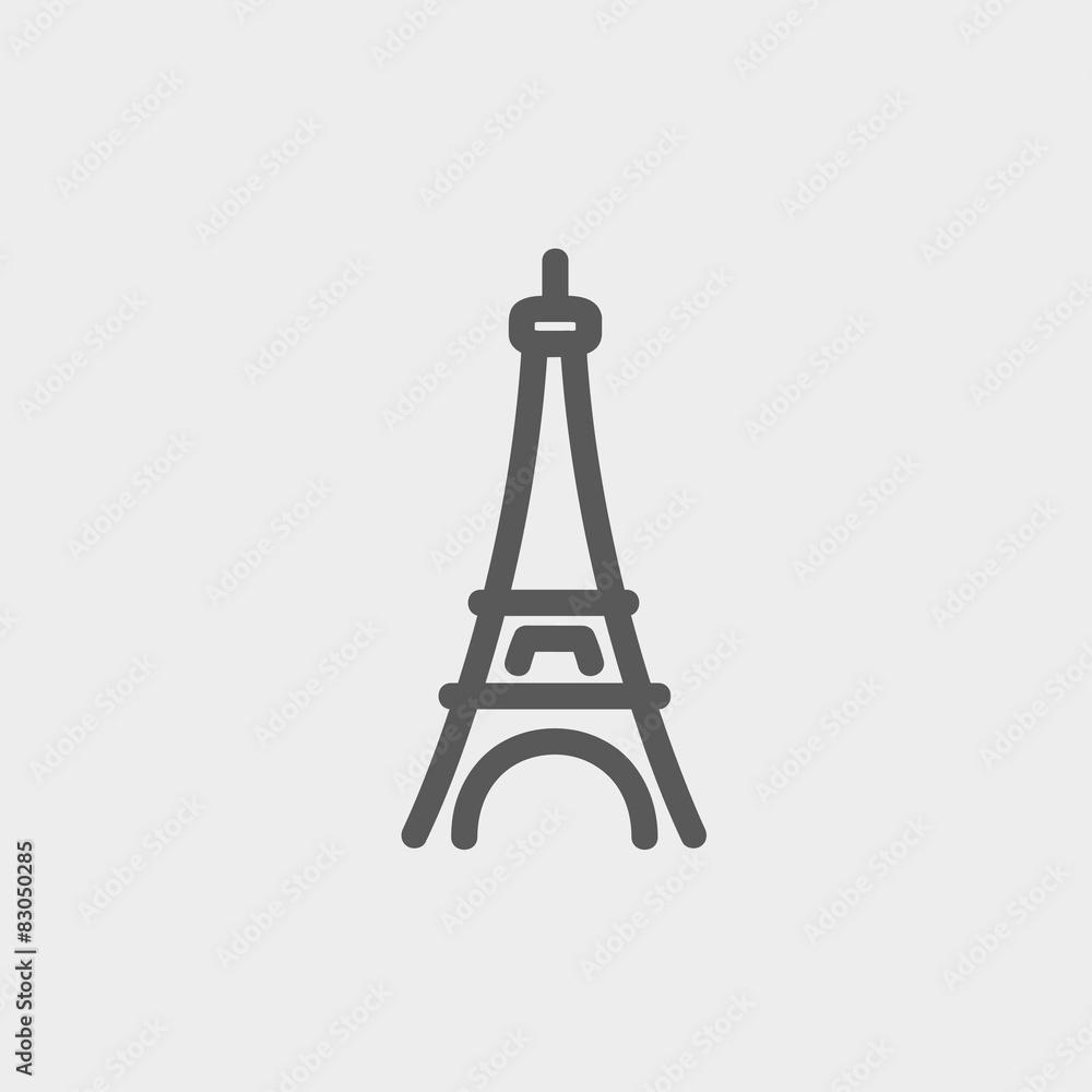 Paris Tower thin line icon Paris Tower thin line icon