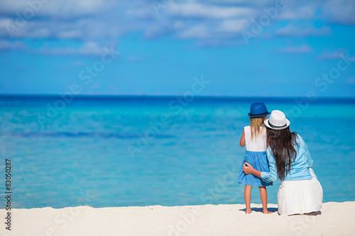 Little girl and young mother during beach vacation © travnikovstudio