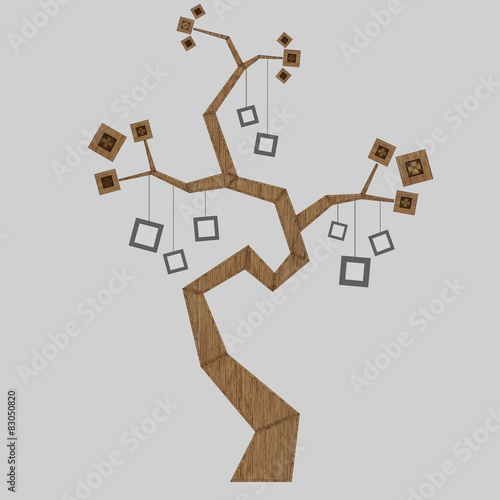 3D render of a family tree