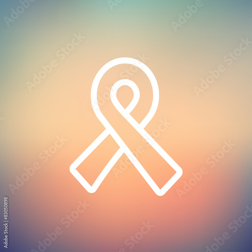 Unity ribbon thin line icon