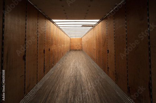 Inside cargo container