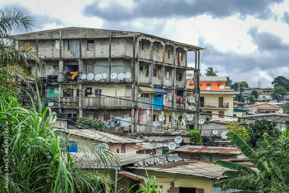 Obraz premium house with antennas