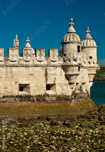 Belem tower on Tagus river,...