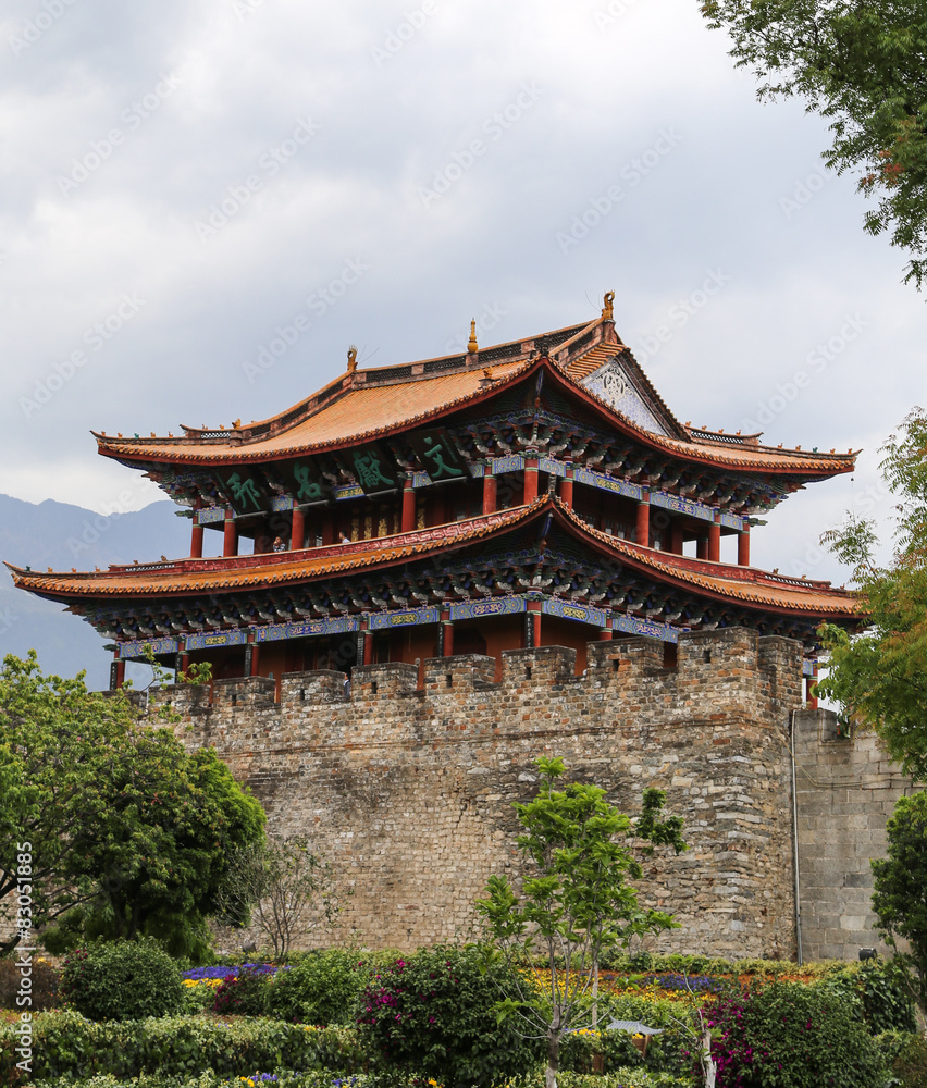 The gate of ancient Dali city, yunnan, china The gate of ancient Dali city, yunnan, china