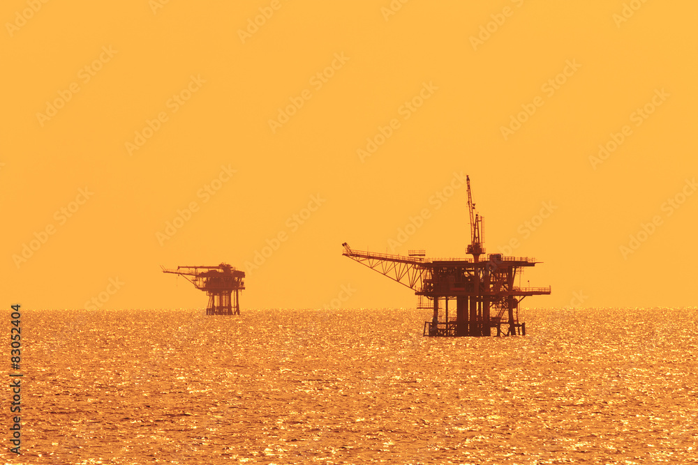 Two Offshore Production Platforms For Oil and Gas Production