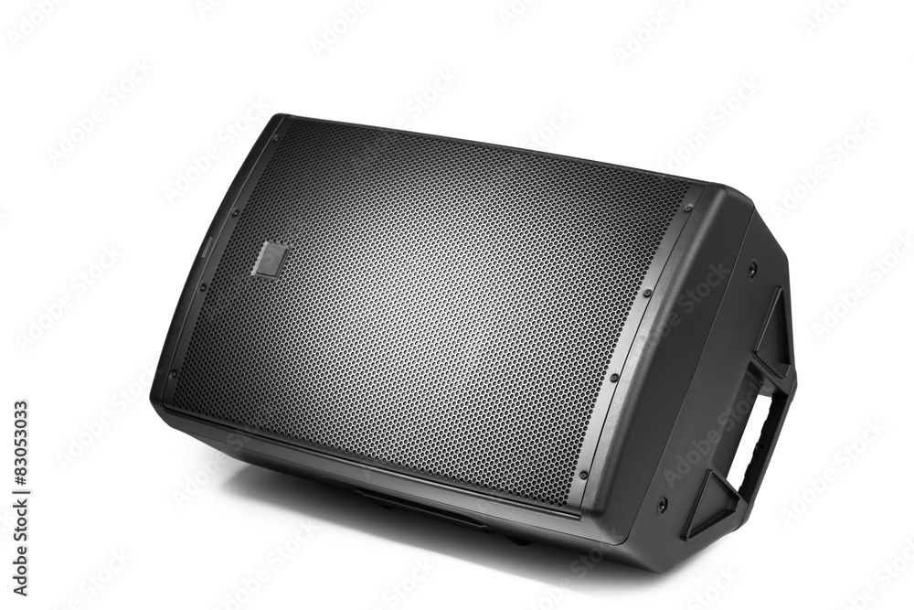 Obraz premium floor audio speaker PA monitor, isolated on white