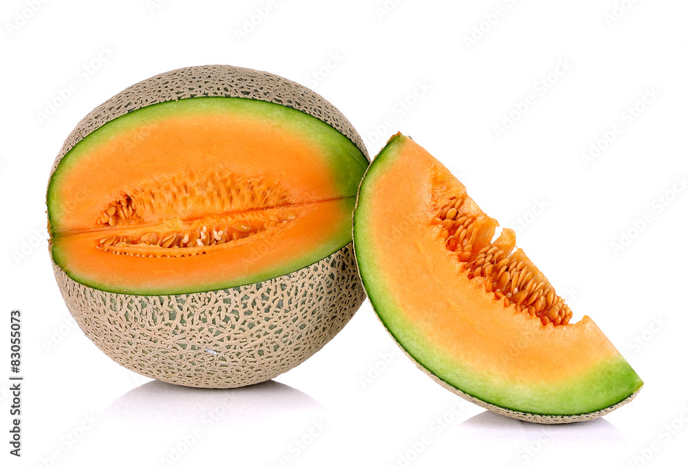 Melon isolated on the white background Melon isolated on the white background