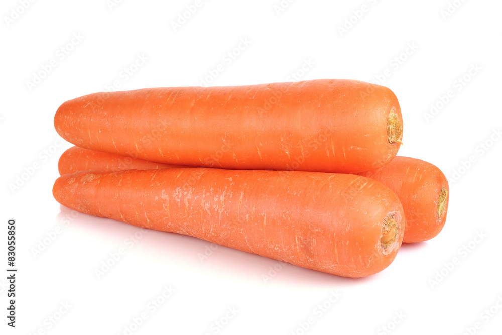 fresh carrot on a over white background fresh carrot on a over white background
