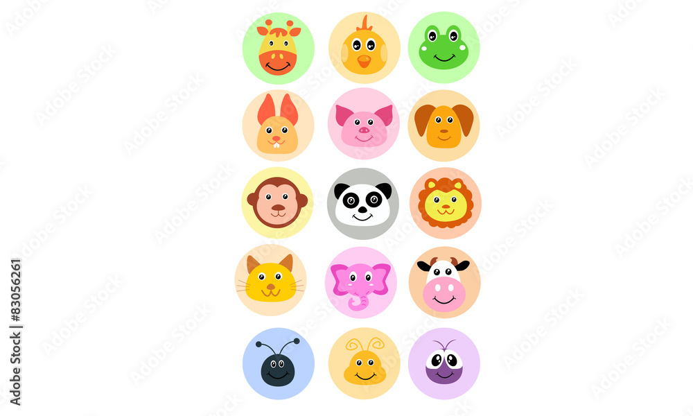 Naklejka premium Animal Set