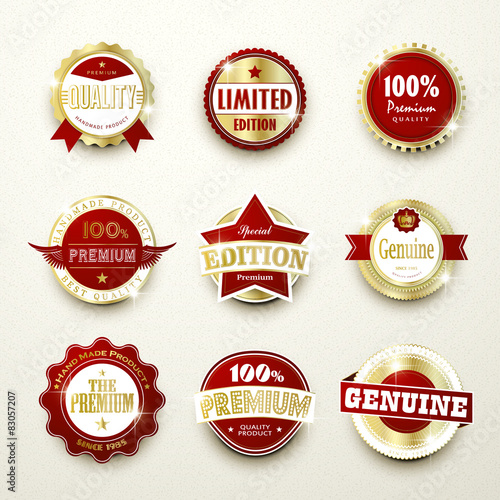 premium quality sparkling golden labels collection