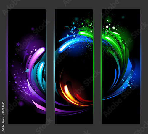 Vertical banner with abstract background