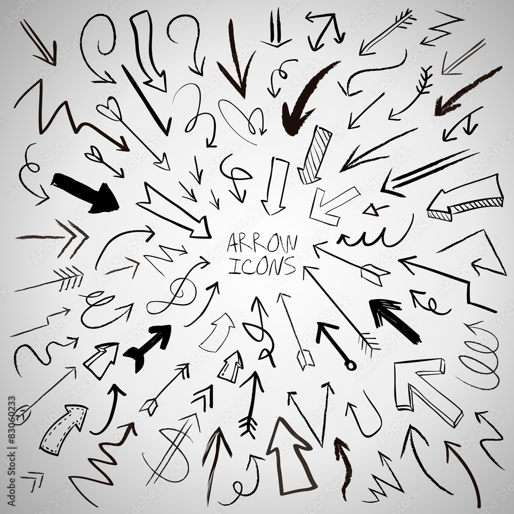 sketch style arrows set collection sketch style arrows set collection