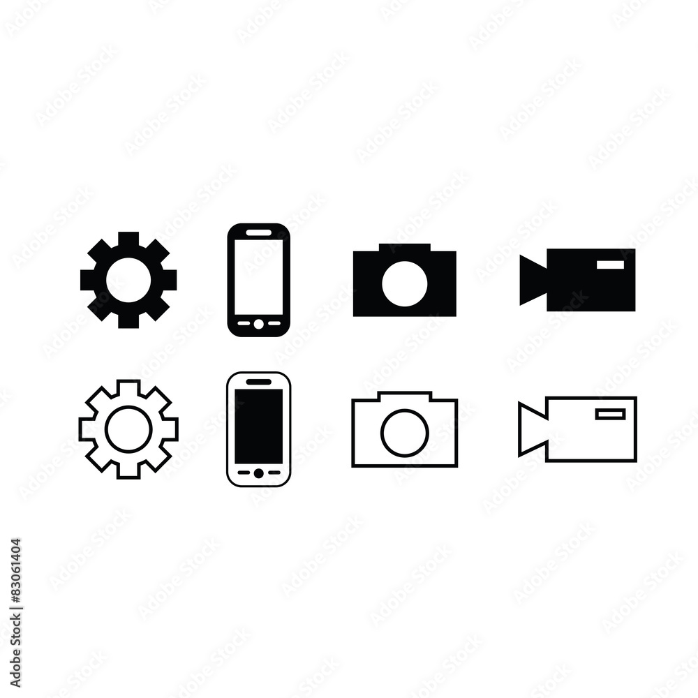 Set of trendy thin modern gadget icons in select and deselect
Set of trendy thin modern gadget icons in select and deselect