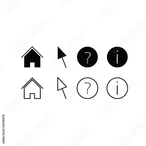 Set of trendy thin modern gadget icons in select and deselect
