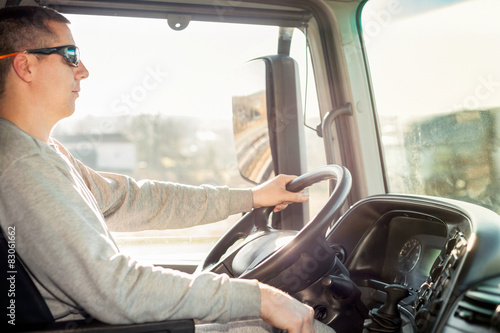 truck driver in the cab