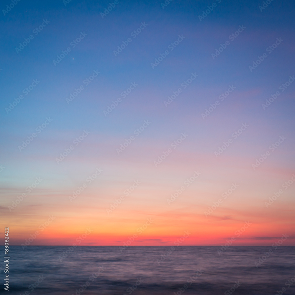 Sunset in the ocean