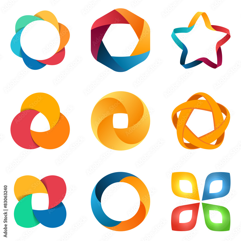 Logo templates set. Logo templates set.