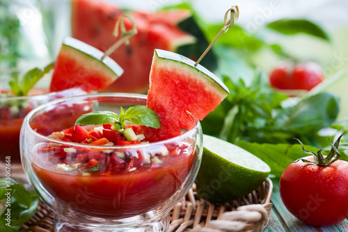 Принти на полотні Watermelon Tomato Gazpacho