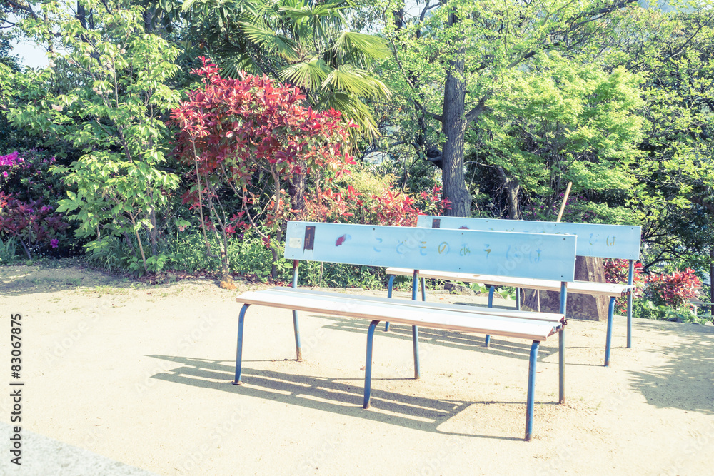 Obraz premium Scenery with the bench