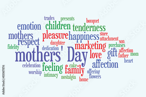 WEB ART DESIGN Tag cloud mother's day family marketing 020