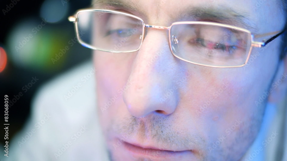 Reflection in the eye while watching commercials Reflection in the eye while watching commercials