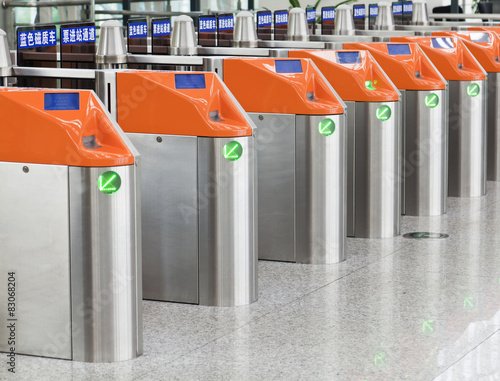 Ticket gates at a railway station