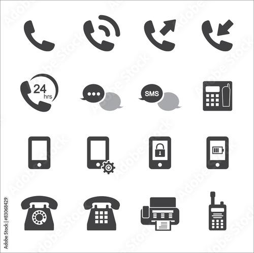 phone icon set